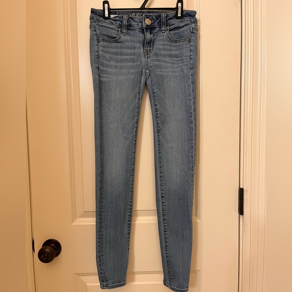 American Eagle Super Stretch Super Low Jegging Jeans 00 Reg